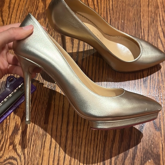 Charlotte Olympia Gold Heels - Picture 7 of 9